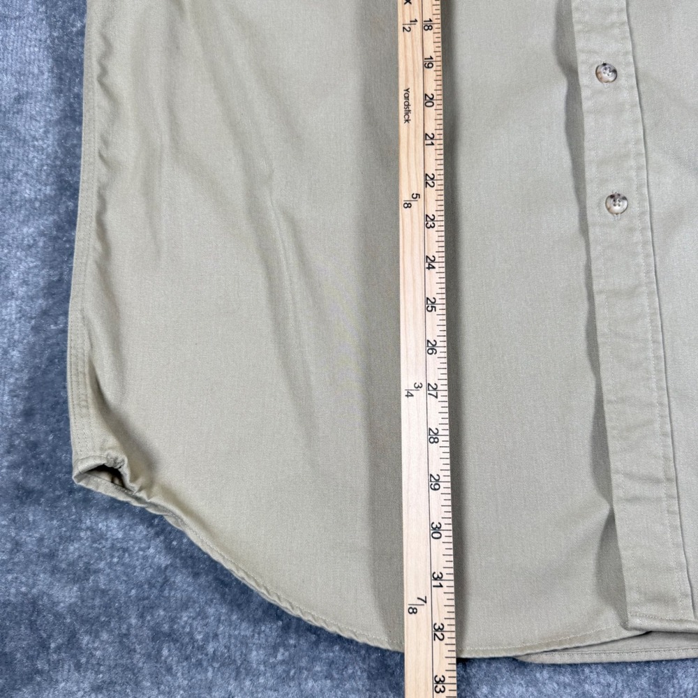 Carhartt Shirt Mens 2XL Beige Twill Long Sleeve Button Down Work Vintage Classic - Picture 5 of 6